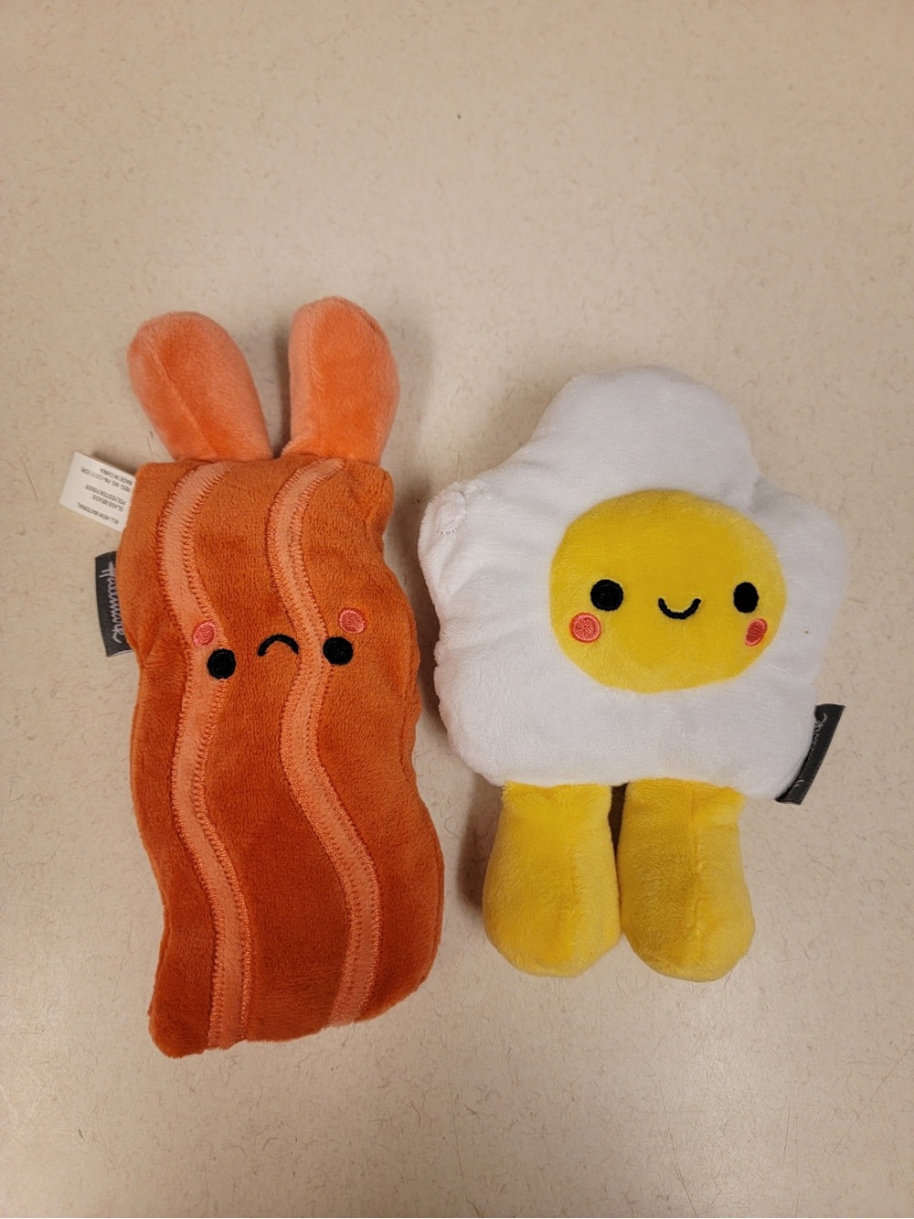 Hallmark Plush Bacon and Sunny Egg Set of Two - Brand New, Still Attached